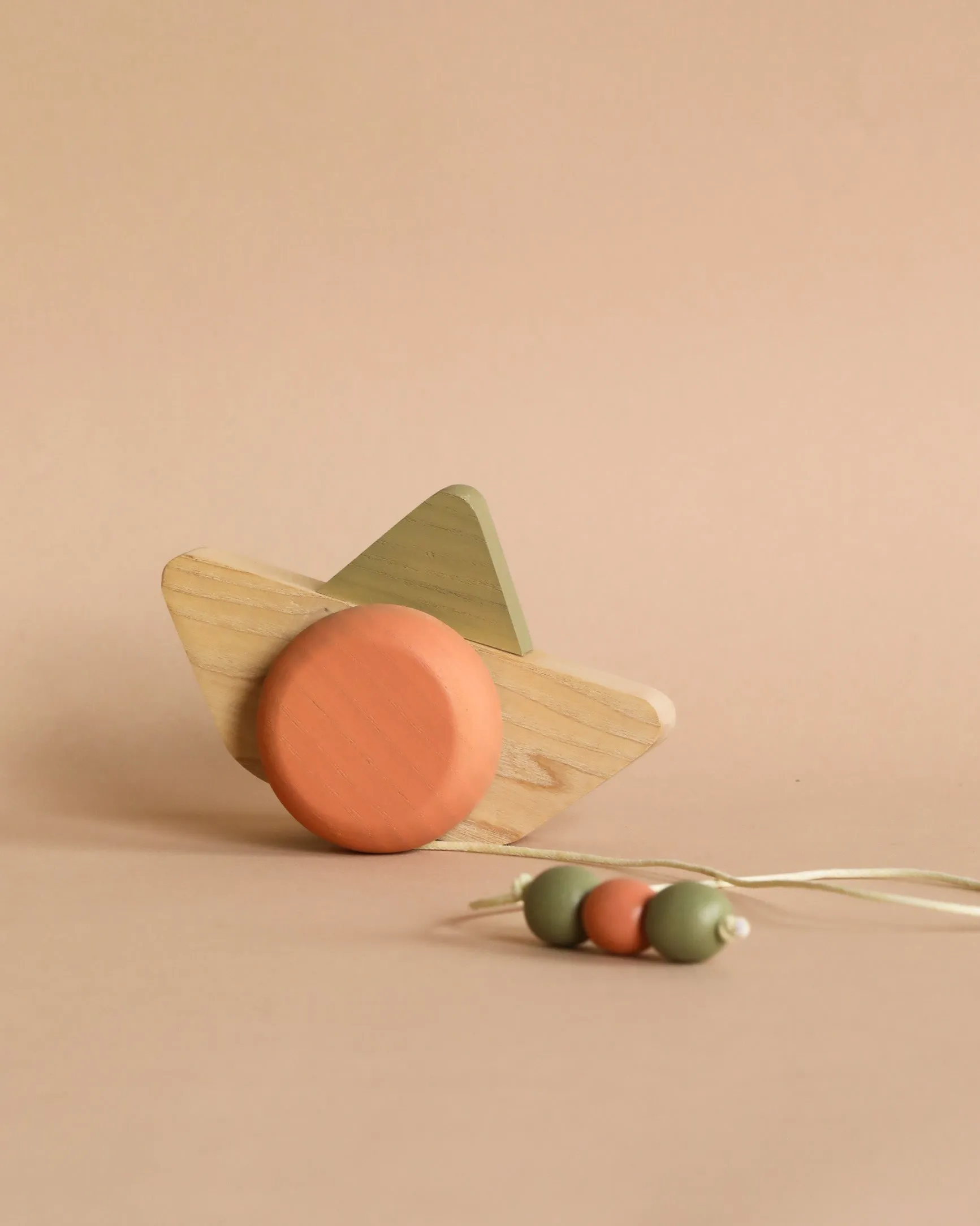 Handmade Wooden Boat Pull Toy