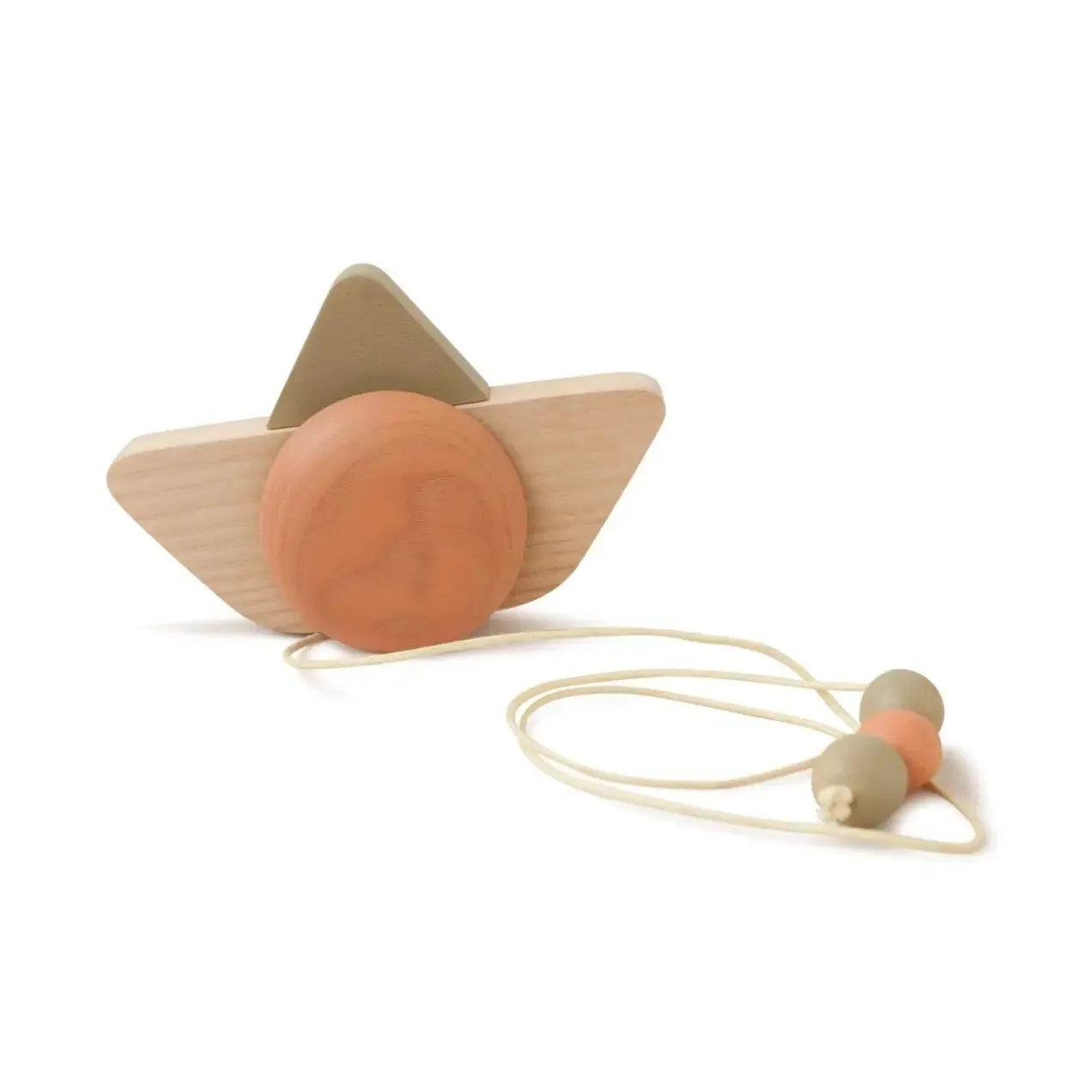 Handmade Wooden Boat Pull Toy