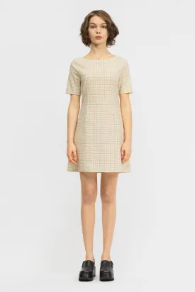 Hanji Dress Cream/ Red Check