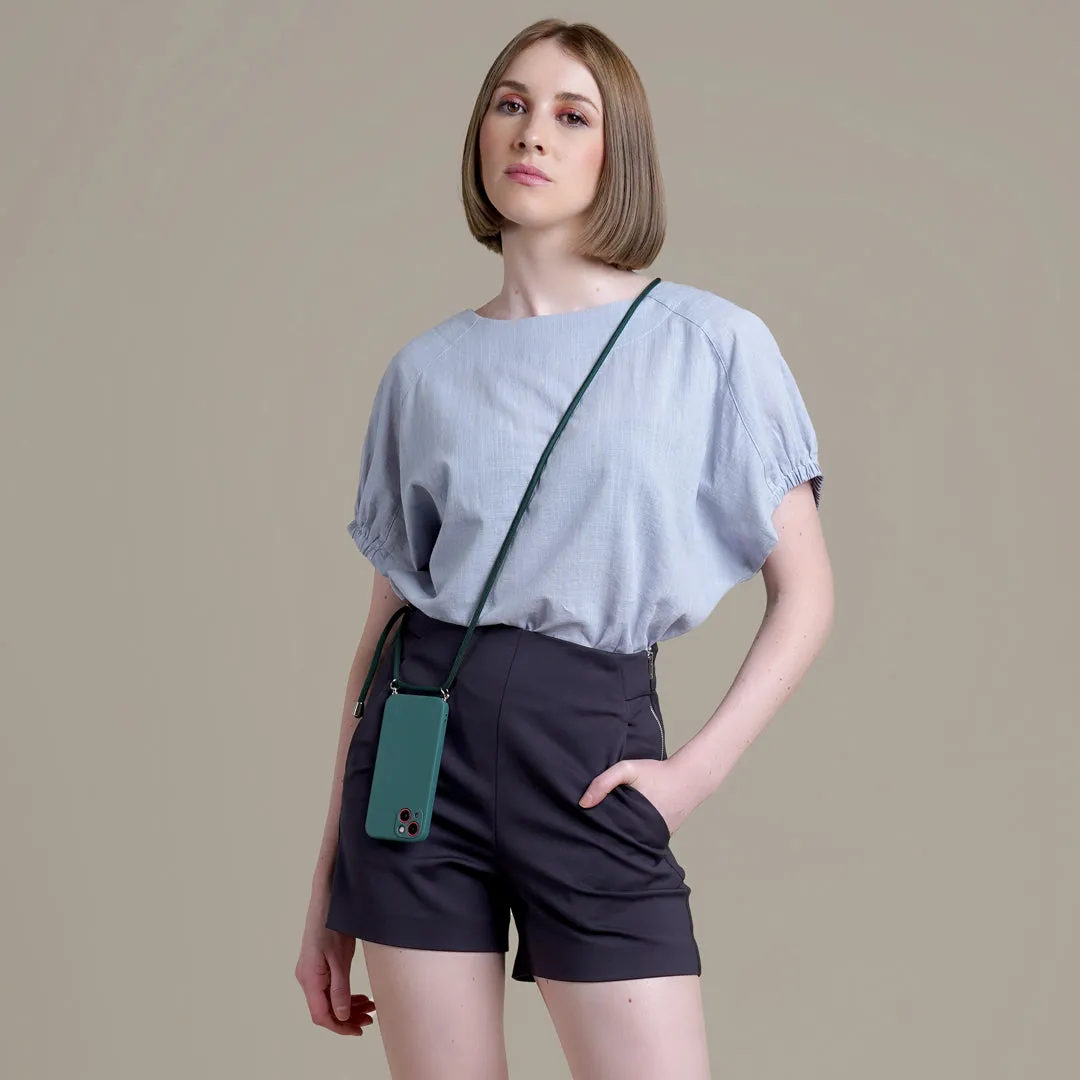 Iva Boat Neck Linen Top