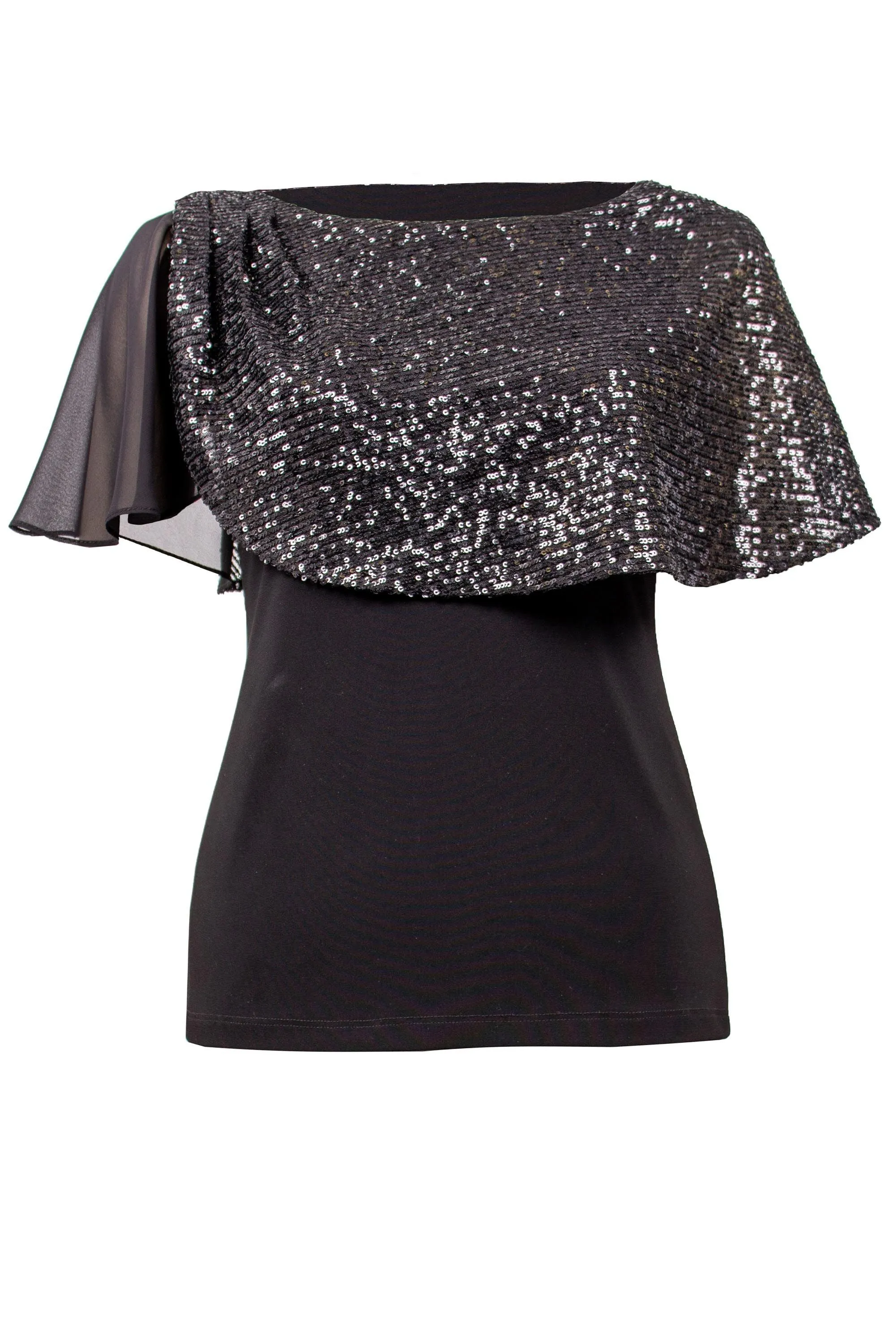 Joseph Ribkoff Sequin Overlay Top - 224095