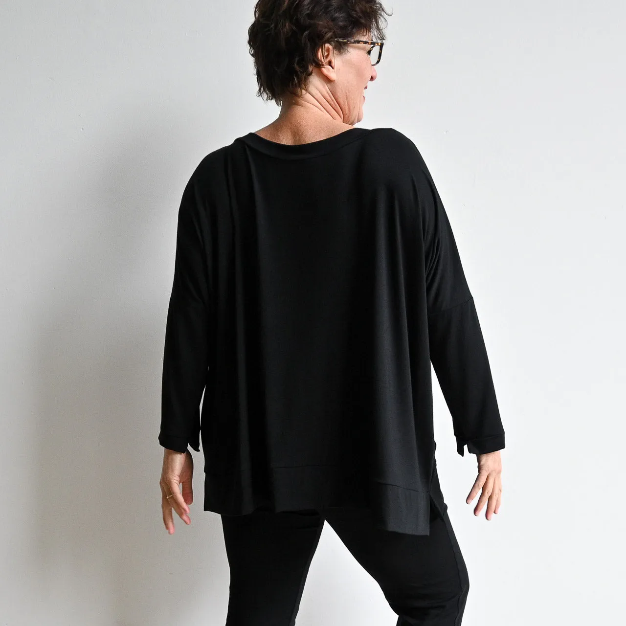 Just Wow Boat Neck Top in Bamboo by KOBOMO