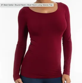 #L460 Stopping Time Long Sleeve Reversible Top (Burgundy)