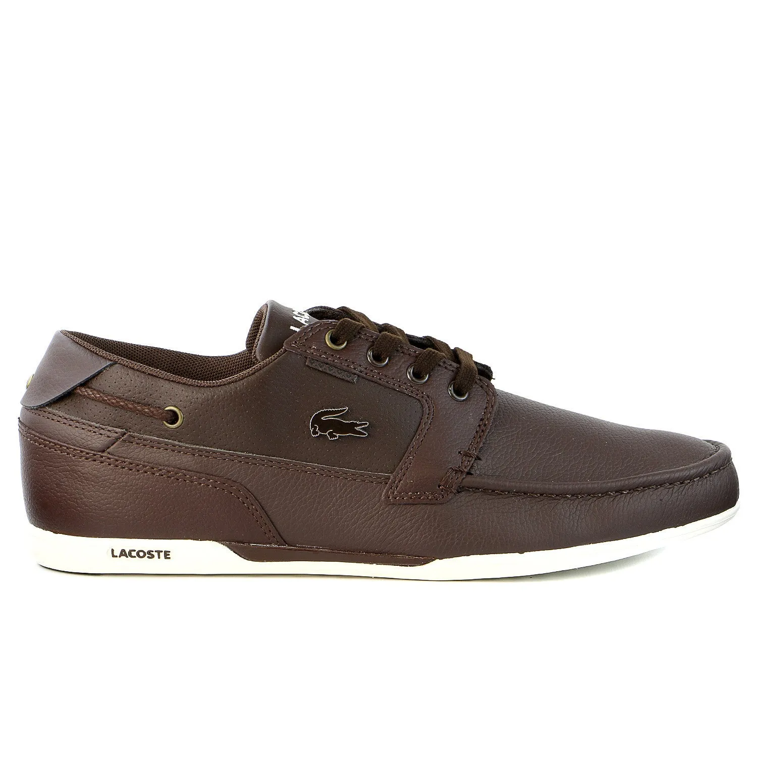 Lacoste Dreyfus LX US SPM Moccasin Boat Sneaker Shoe - Brown/Dark Brown - Mens