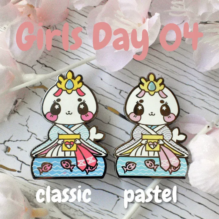 Lady Harp Seal: Girl's Day Animal Enamel Pins