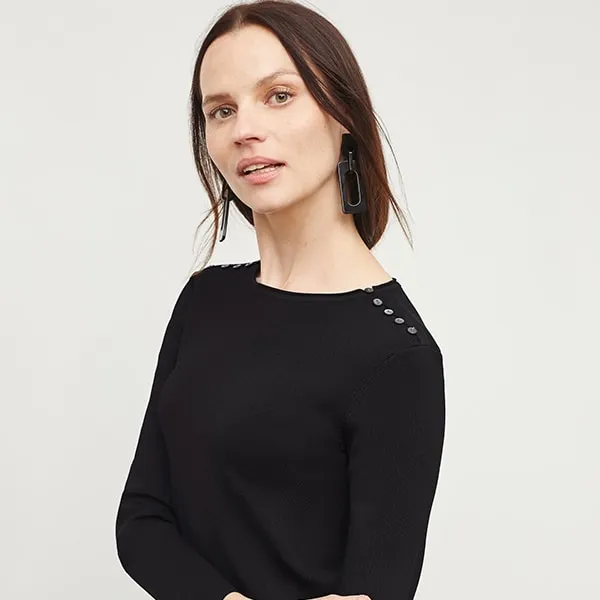 Malin Top - Jardigan Knit :: Black