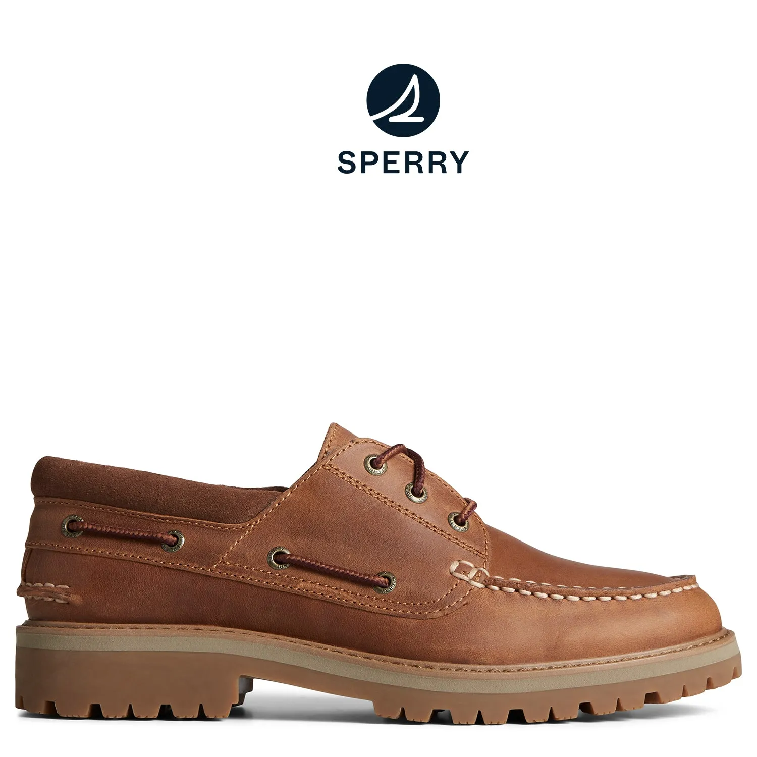 Men's Authentic Original™ Unlined 3-Eye Lug Boat Shoe Tan (STS25572)