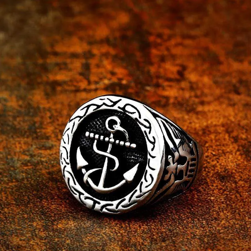 Men's Punk Boat Anchor Rings