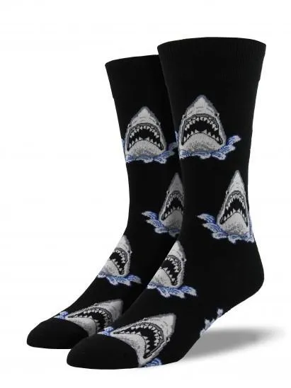 Men's Shark Attack Graphic Socks