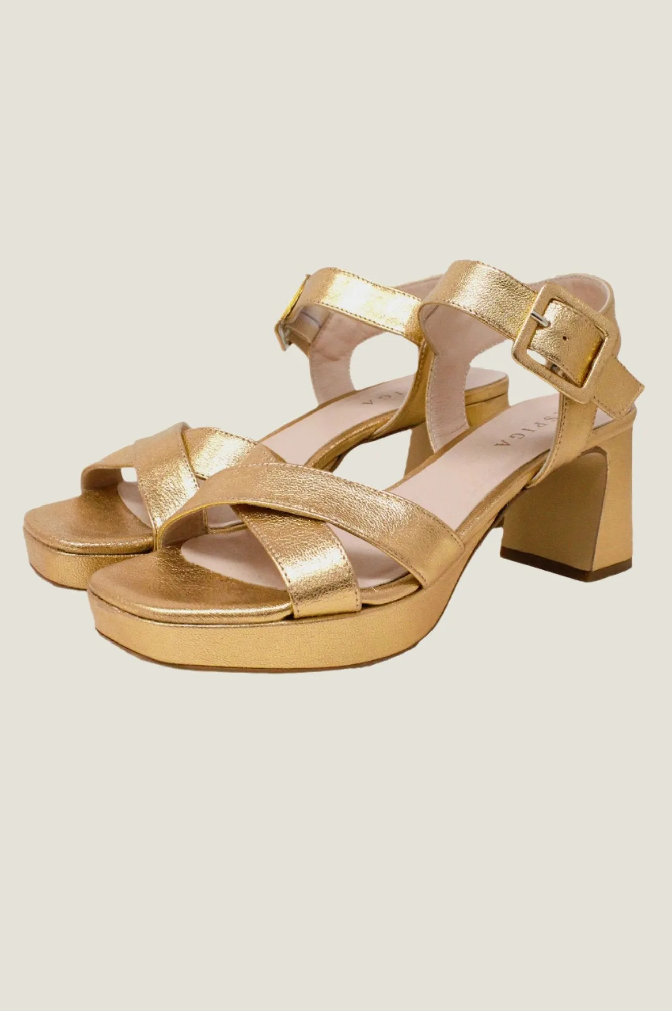 Metallic Platform Heels | Gold