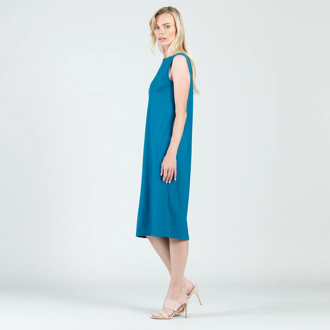 Modal Cotton - Reversible Cut Out Midi Dress - Teal - Final Sale!