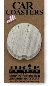 Moisture Absorbent Car Coasters - Barn Wood