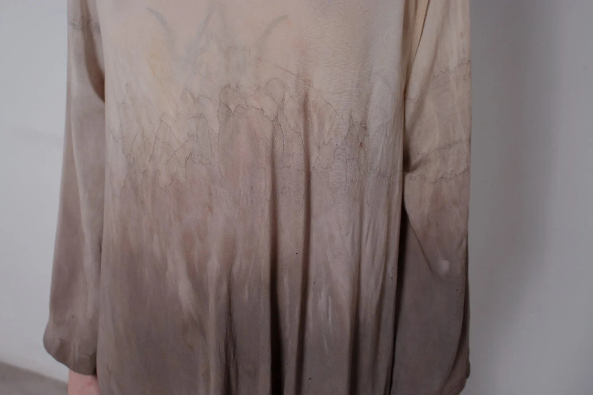 Naturally Dyed Dark Cotton Voile Dress