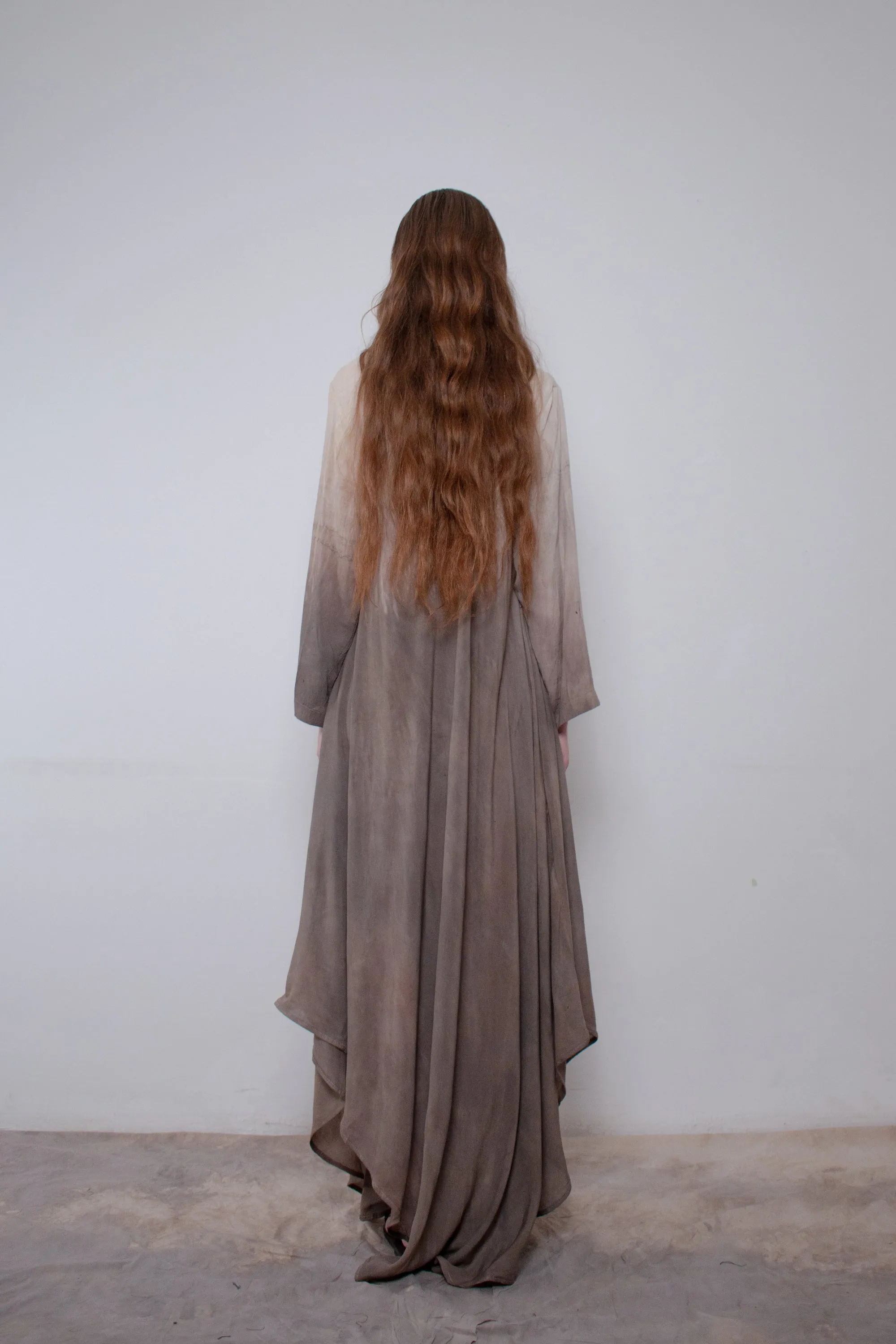 Naturally Dyed Dark Cotton Voile Dress