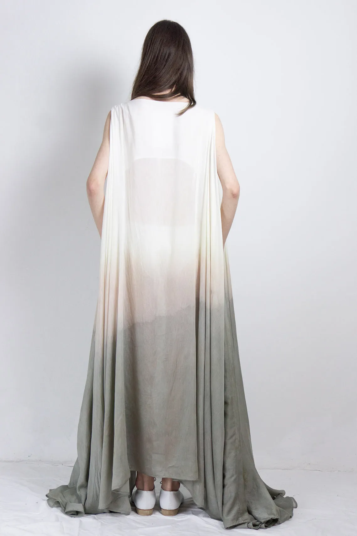 Naturally dyed silk Medusae dress