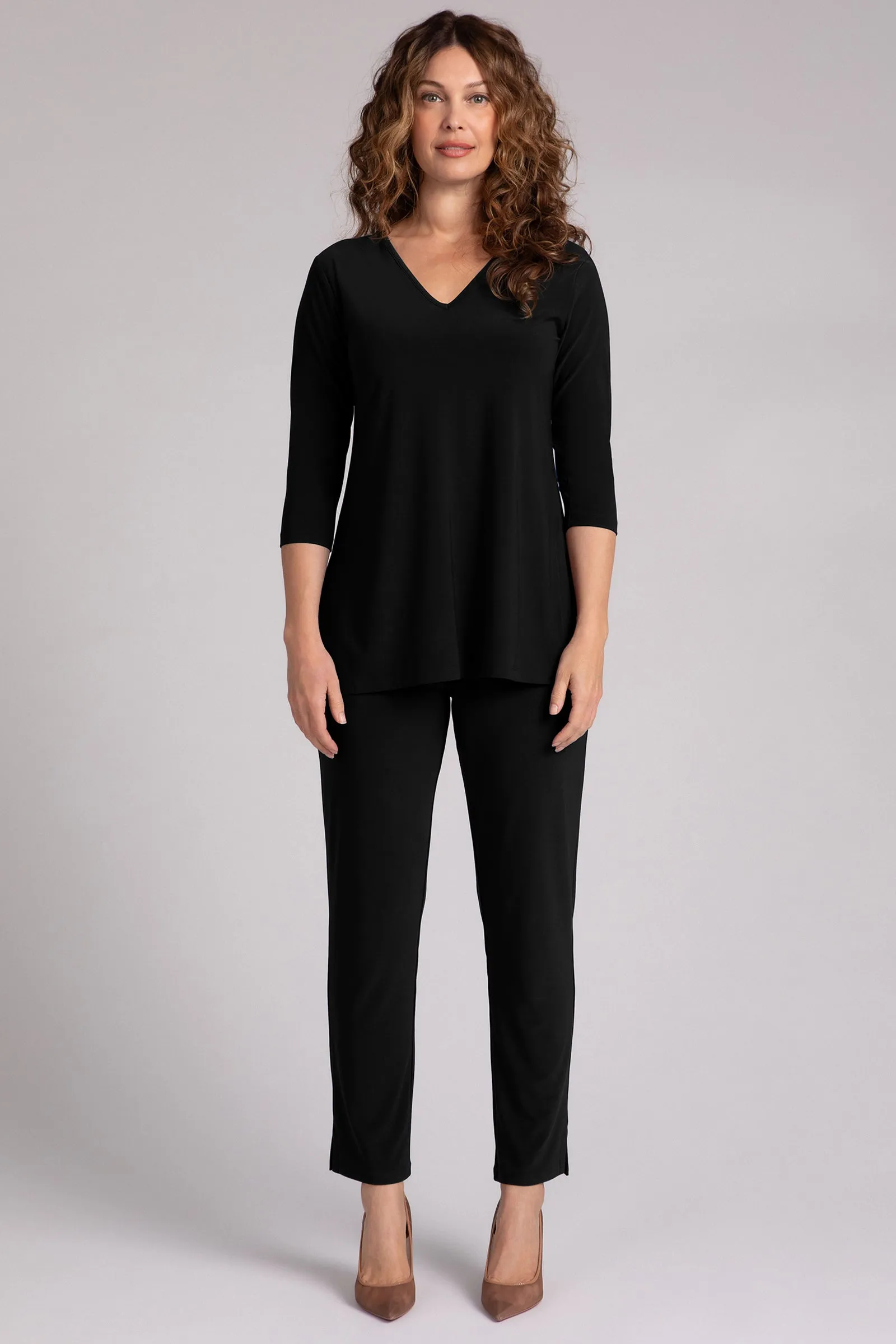 Nu Ideal V-Neck Tunic | Black