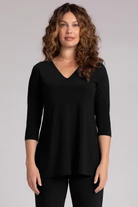 Nu Ideal V-Neck Tunic | Black