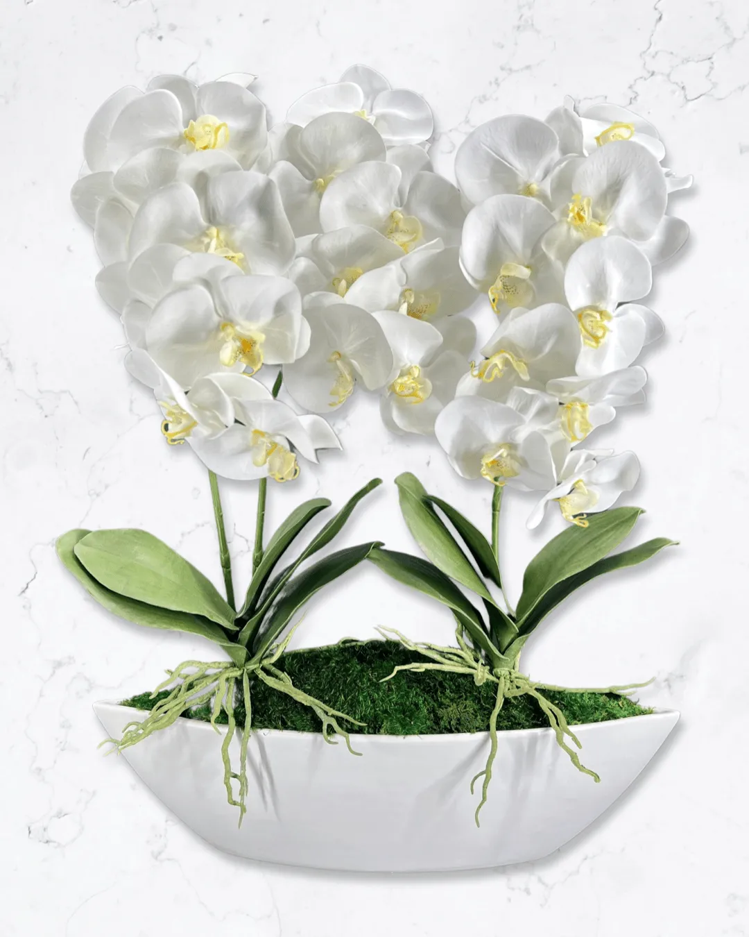 Orchid Centerpiece in Boat Bowl