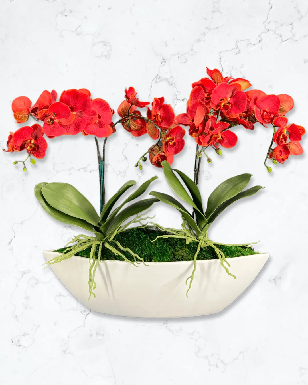 Orchid Centerpiece in Boat Bowl