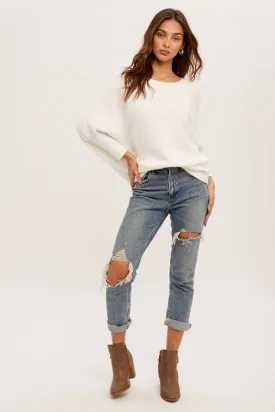 Oversize Dolman Crop Sweater