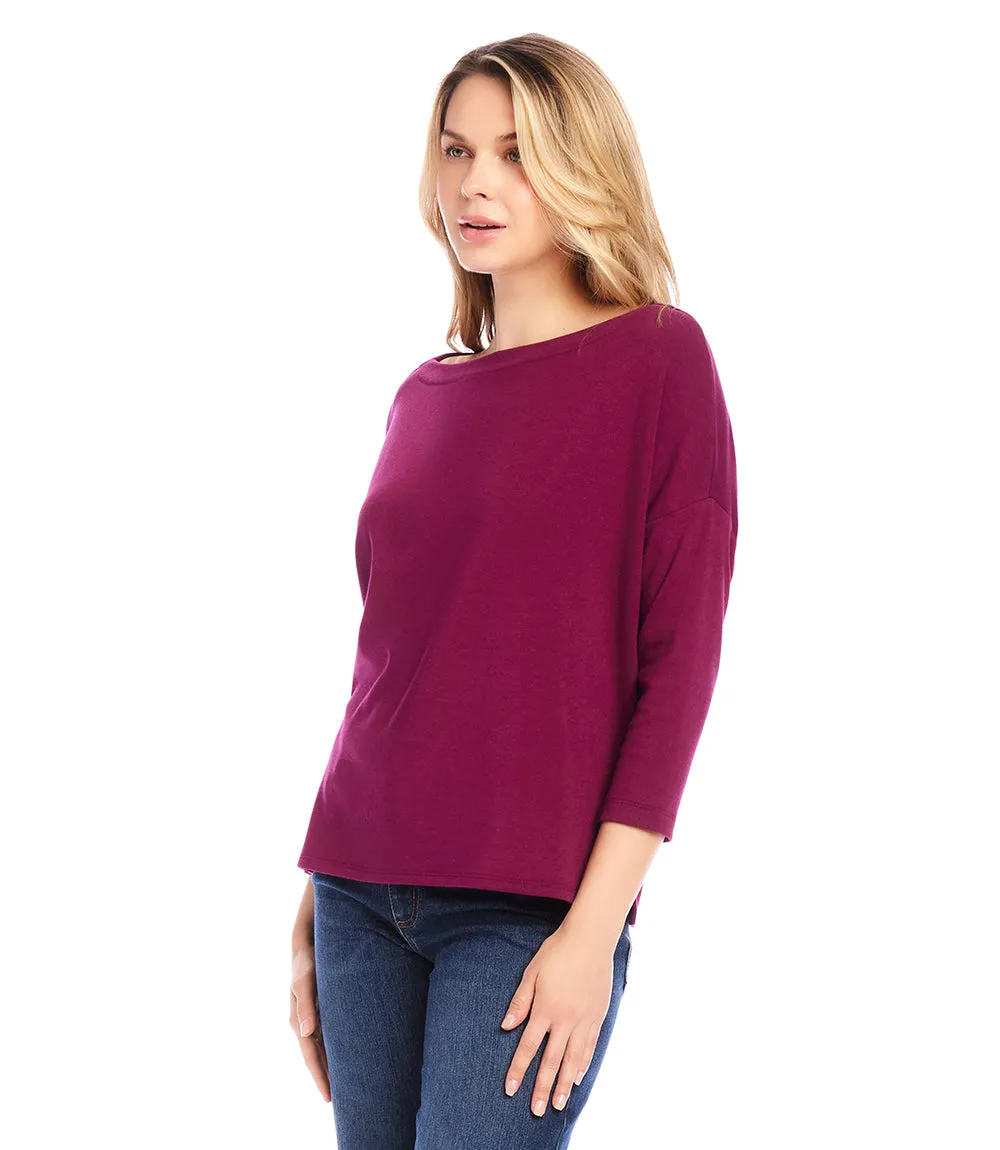 Petite Size Boatneck Top