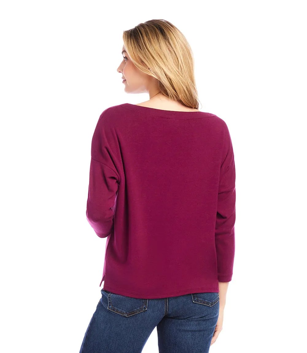 Petite Size Boatneck Top