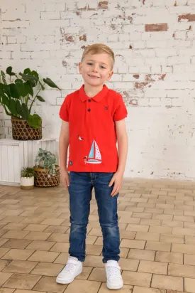 Pier Short Sleeve - Pillarbox and Boat