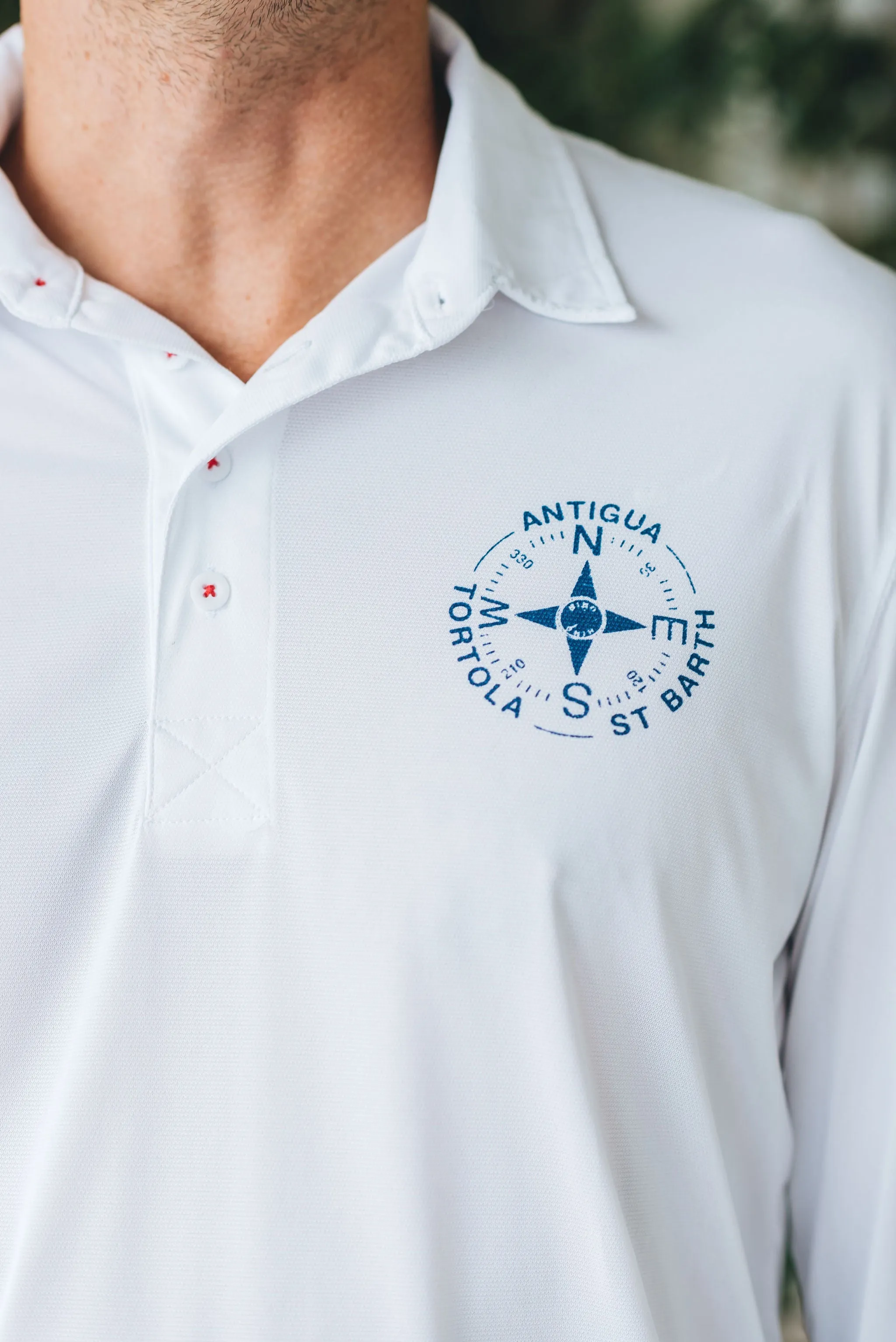 R3 Tortola Compass UPF50 Shirt - White