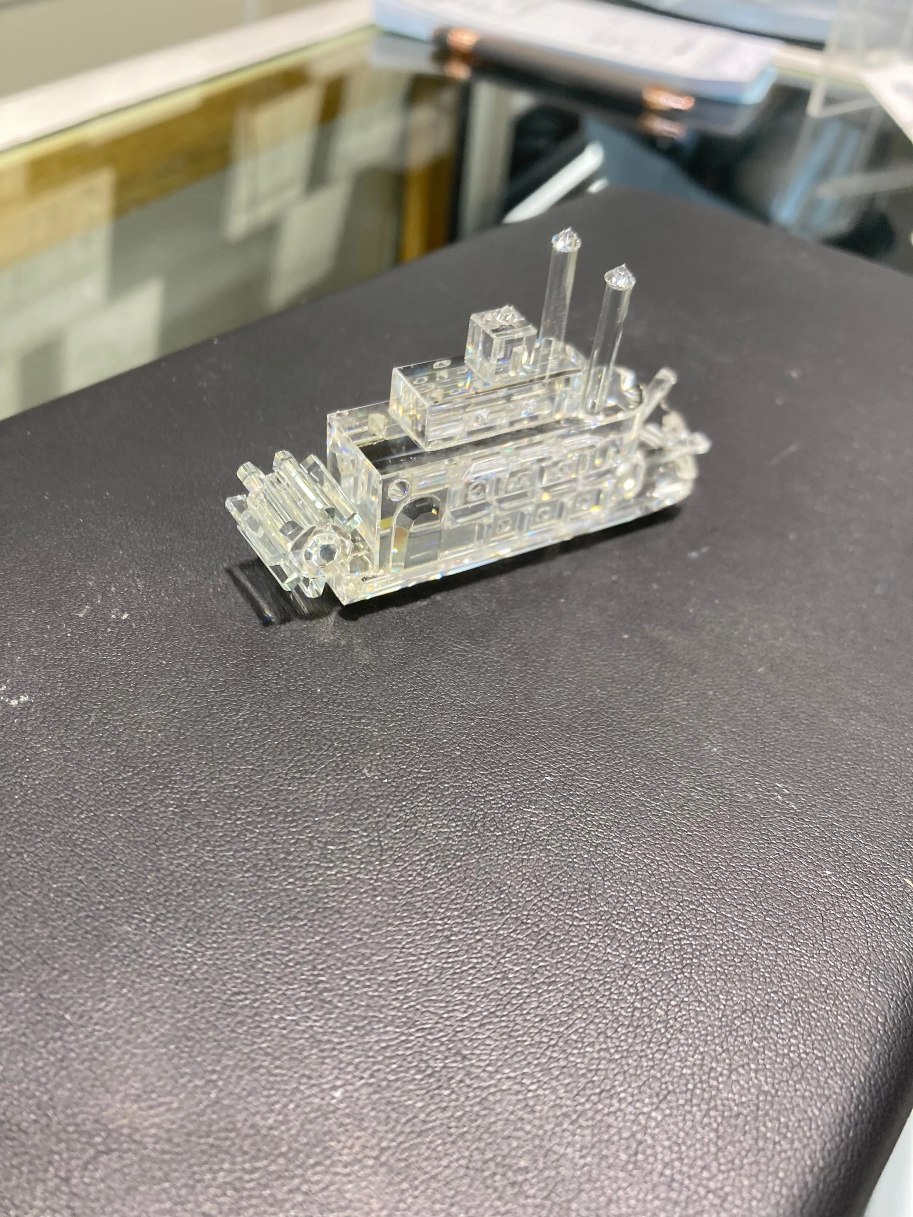 Riverboat Crystal Figurine