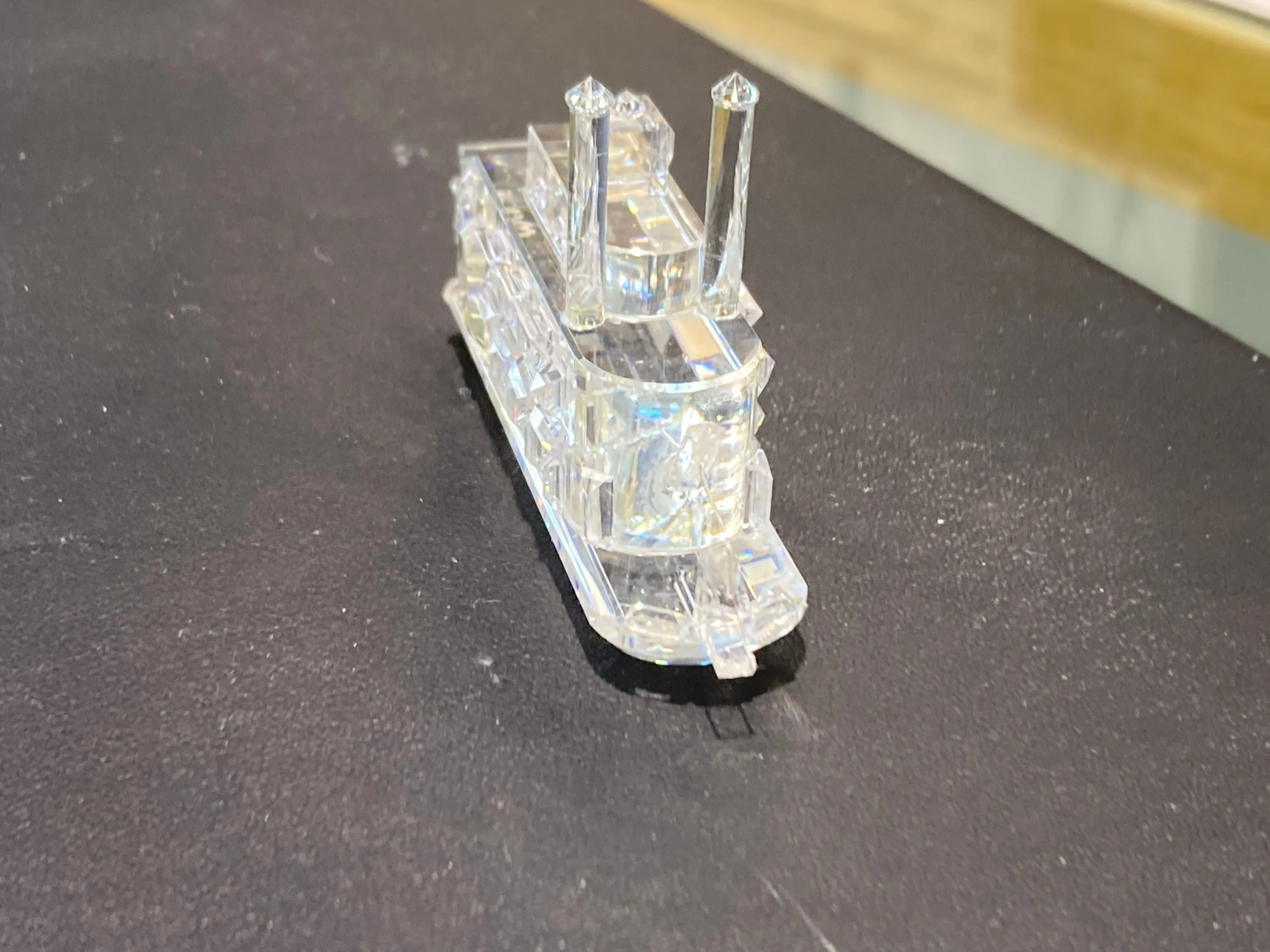 Riverboat Crystal Figurine