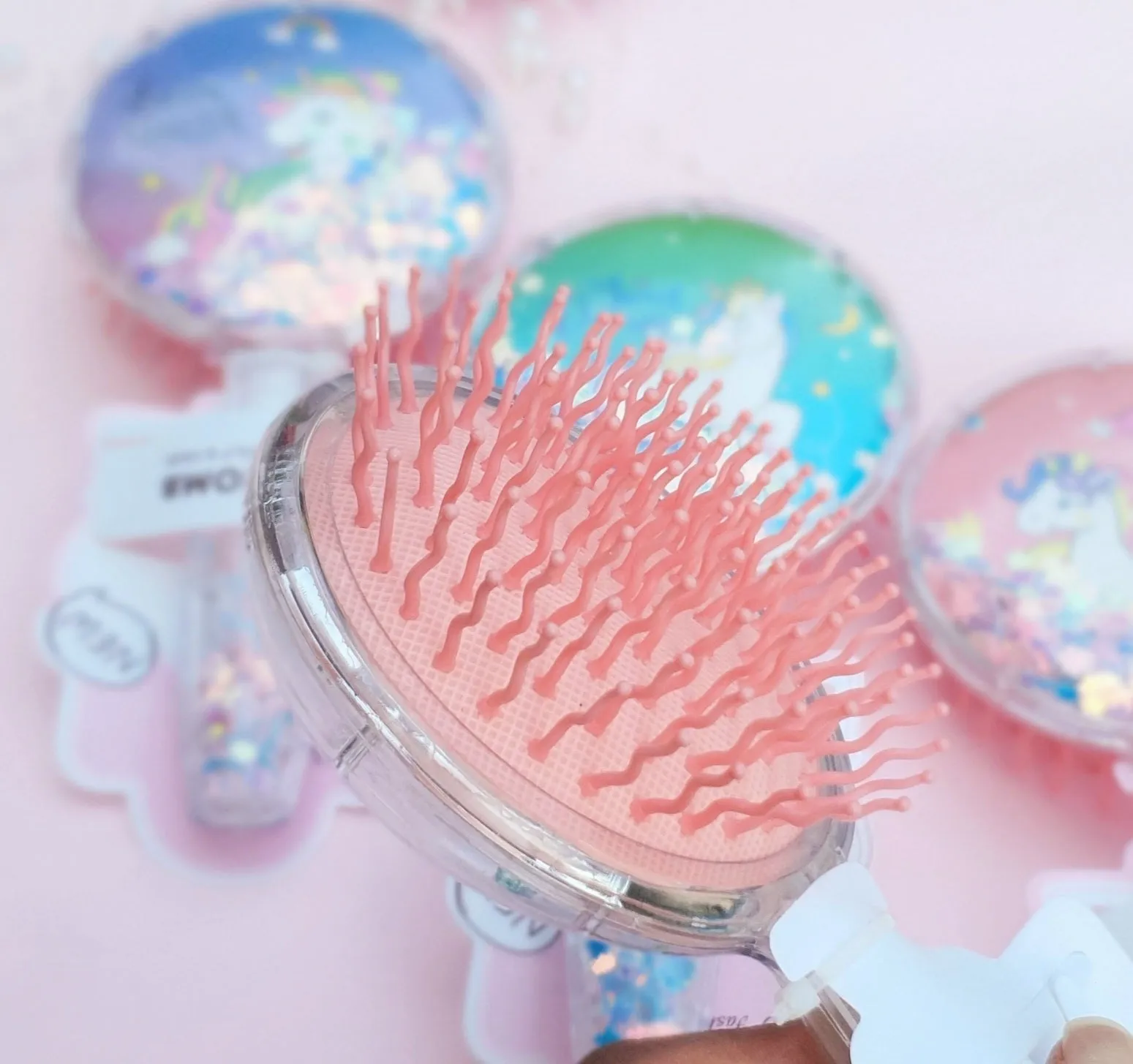 Shimmer Round Haircomb - Mermaid