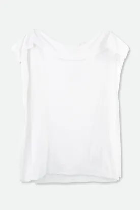 SLEEVELESS BOAT NECK TEE IN PIMA COTTON