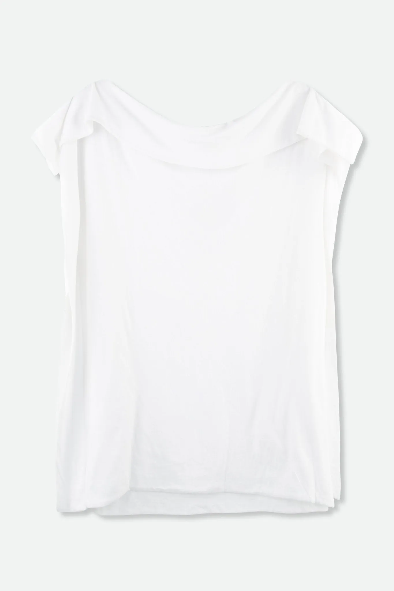 SLEEVELESS BOAT NECK TEE IN PIMA COTTON