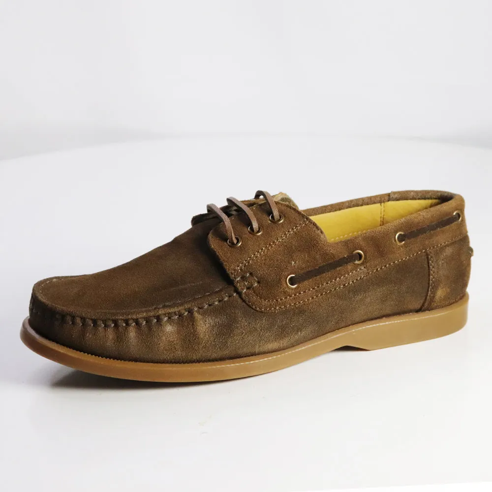 Suede Laced Up Premium Quality Original Leather Mont Hawk Flat Wear Stylish Men Shoes