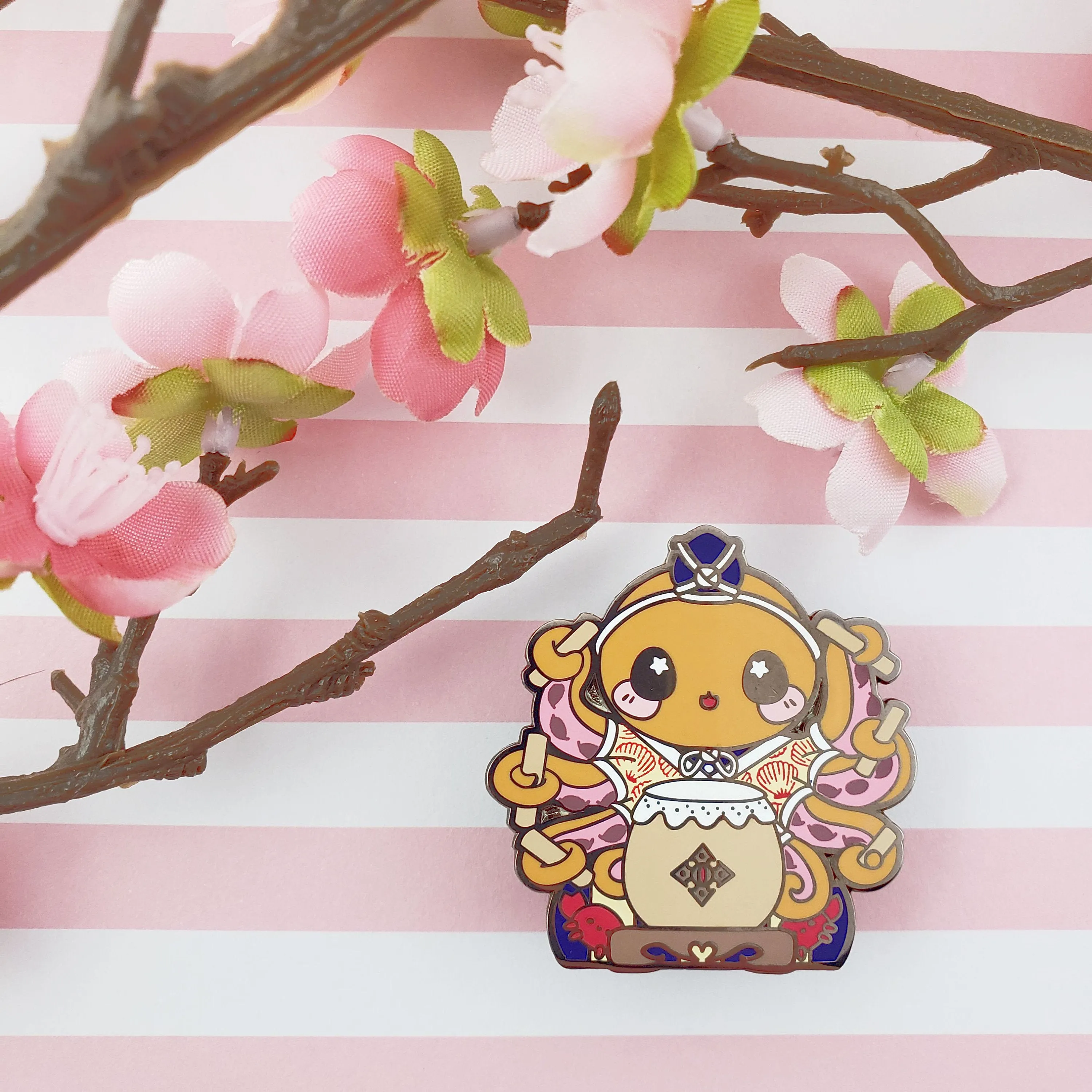 Taiko Octopus: Girl's Day Animal Enamel Pins