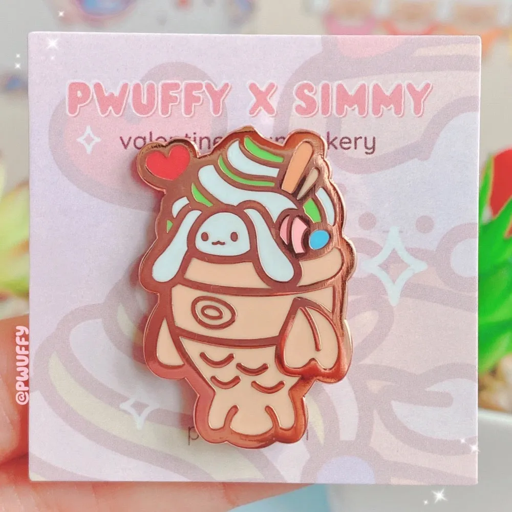 Taiyaki Bunny Bakery Enamel Pin