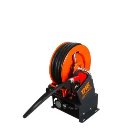 TMG Industrial Portable Diesel Transfer Pump w/49’ Hose Reel, Auto Shut Off, DC 12-Volt, 15 GPM, TMG-DFP10