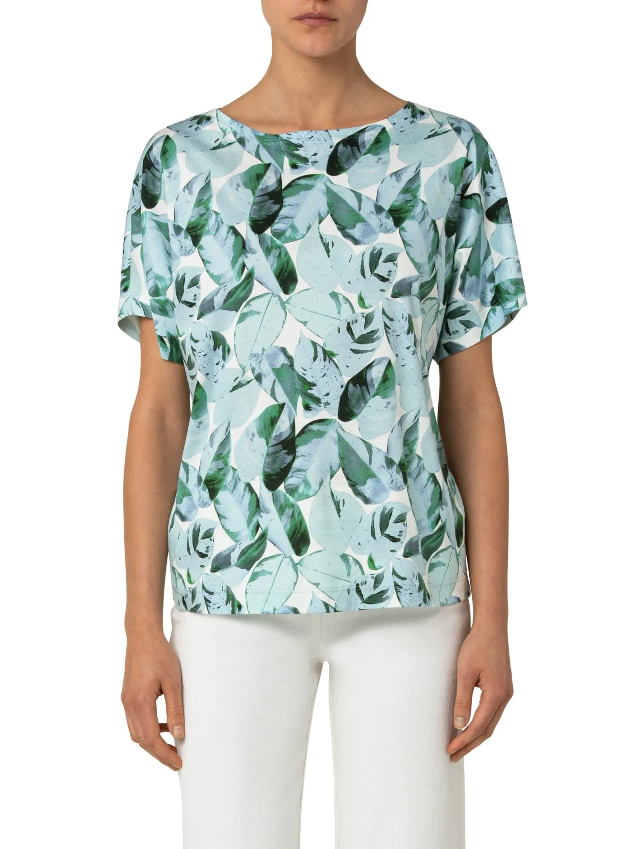 Top - Tropical Green/Blue/Off-White/Print