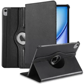 Tough On iPad Air 11" 2024 Rotate Leather Case Black