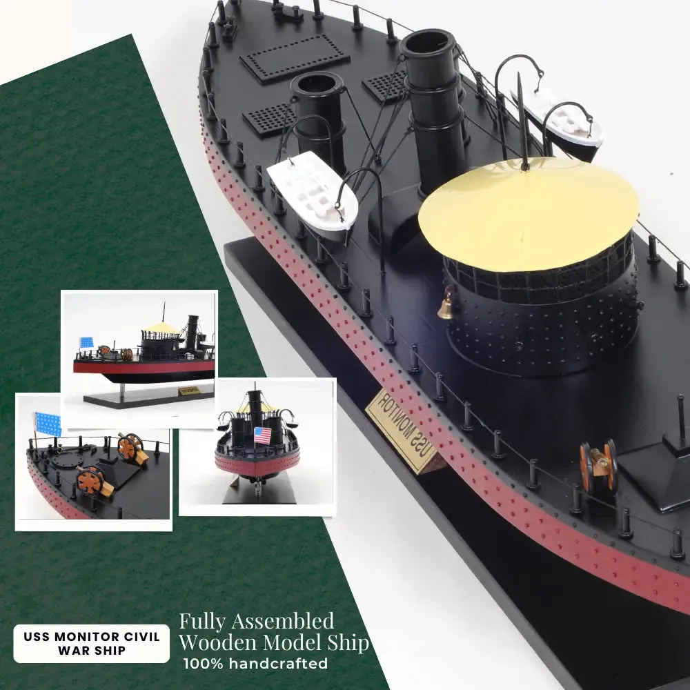 USS MONITOR Civil War Ship Model