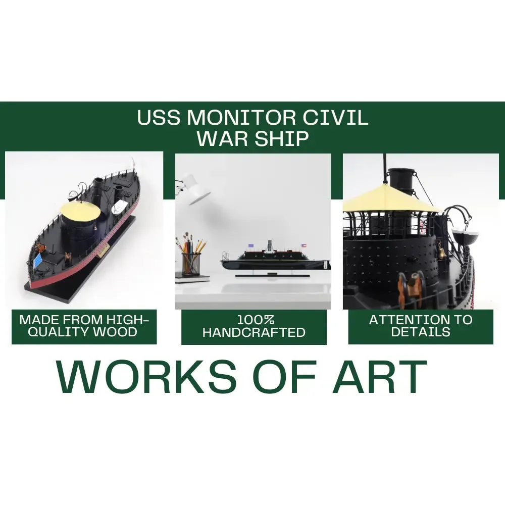 USS MONITOR Civil War Ship Model