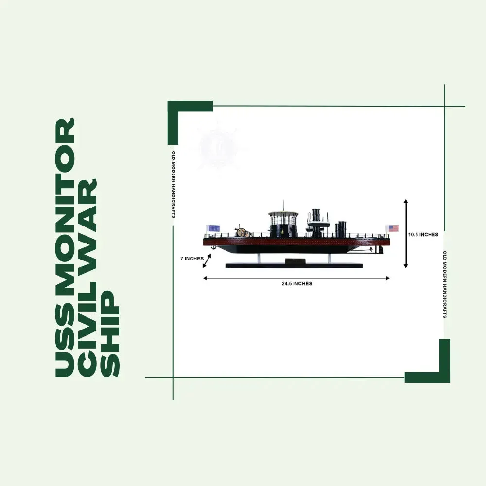 USS MONITOR Civil War Ship Model