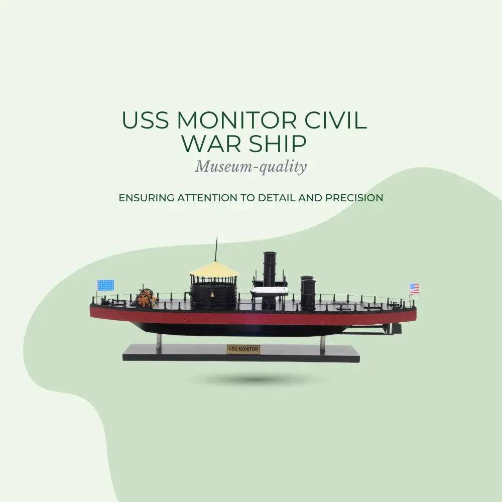 USS MONITOR Civil War Ship Model