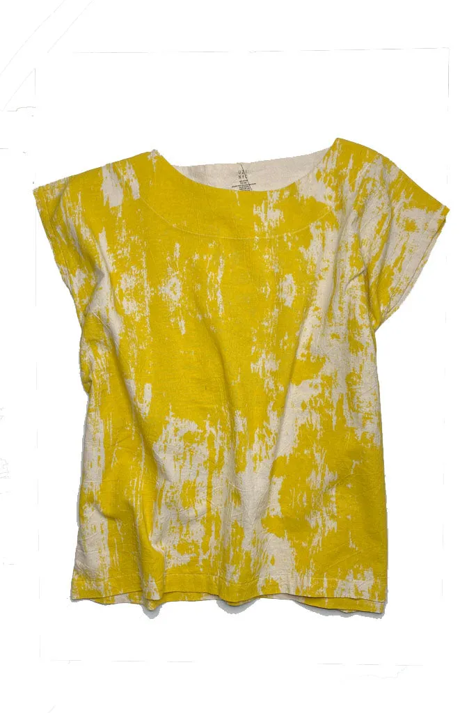 UZI BARK PRINT TUNIC TOP