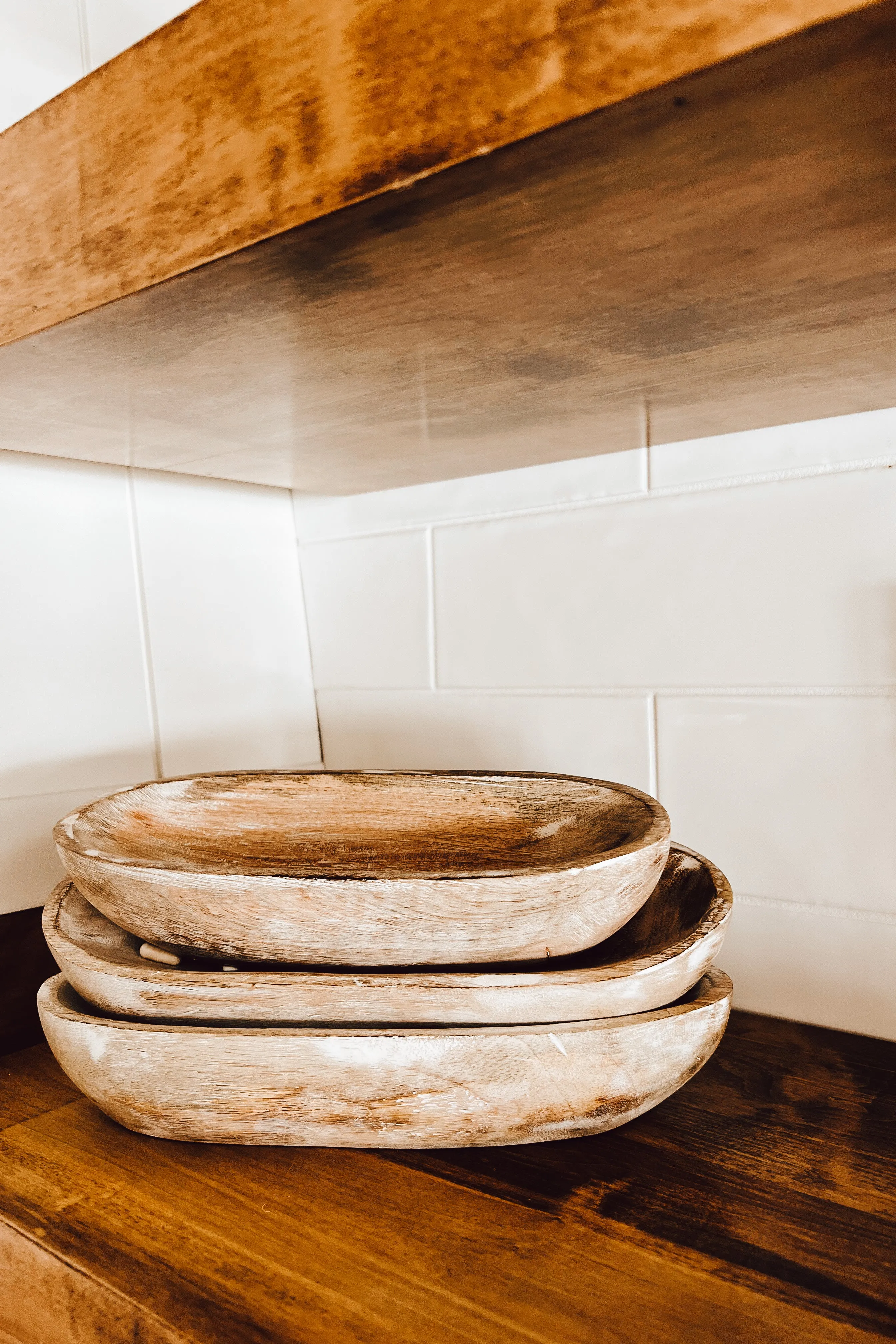 White Wash Boat Tray