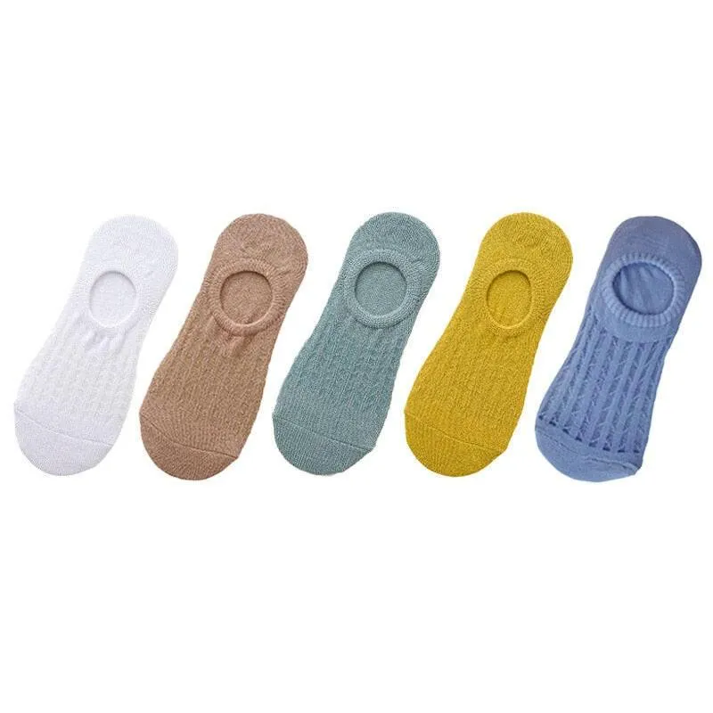 Women's Thin Mesh Boat Socks (5 pairs)